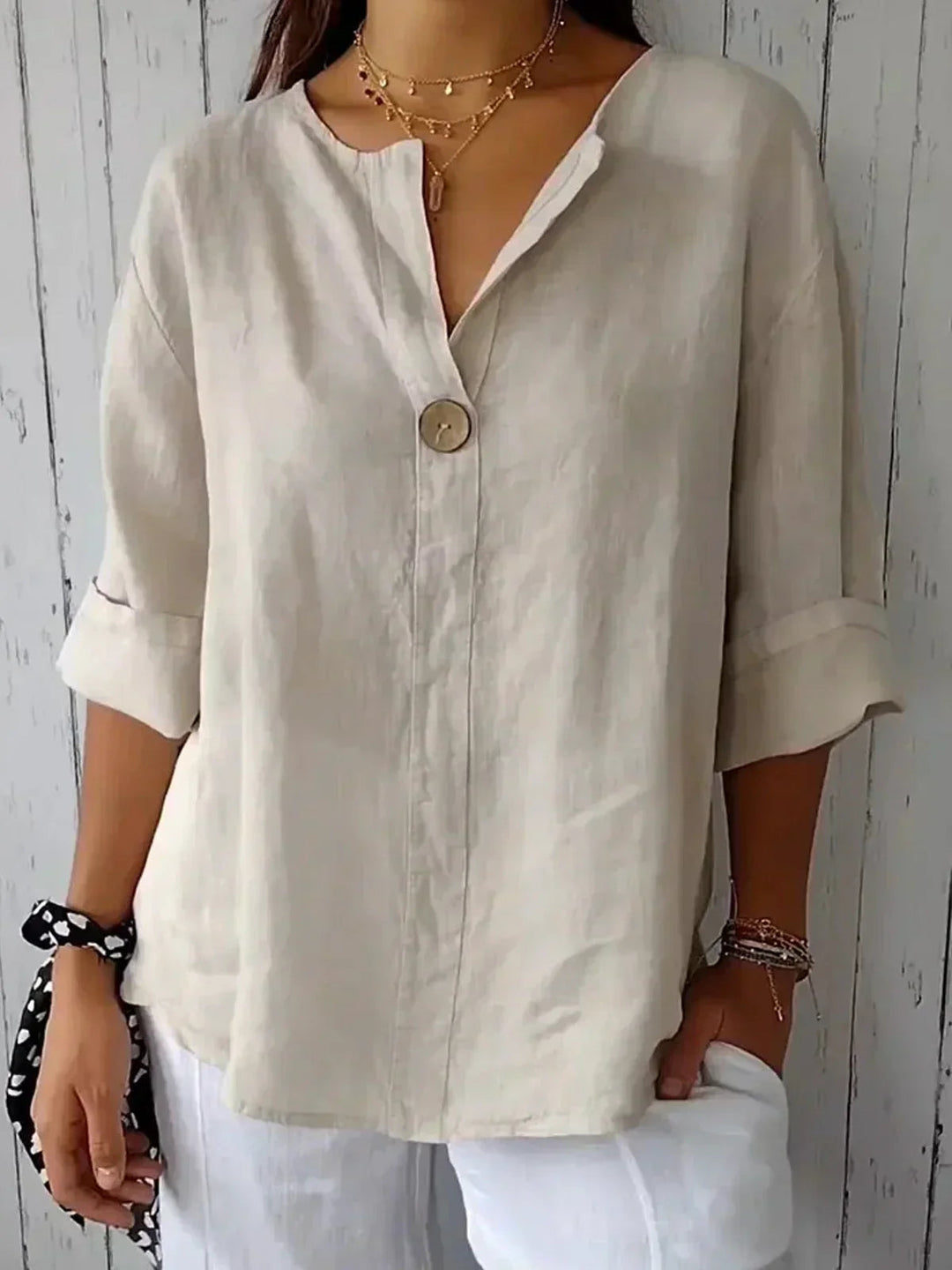 Evelyn | Relaxed Linen Blouse