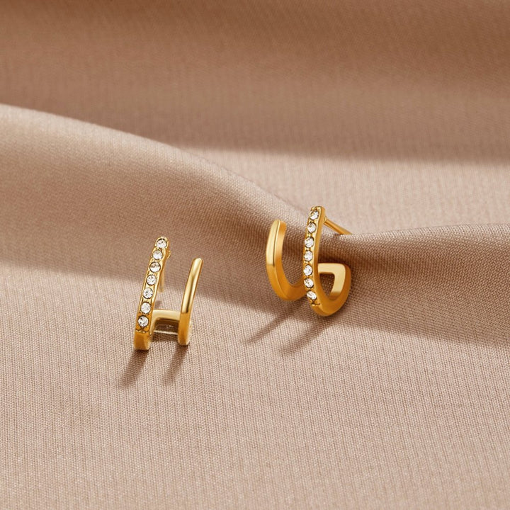 Avelisse Toronto — Crystalline Claw Earrings in 18K Gold