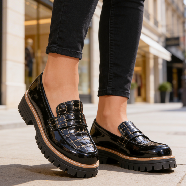 Harper Lane Gator Platform Loafers