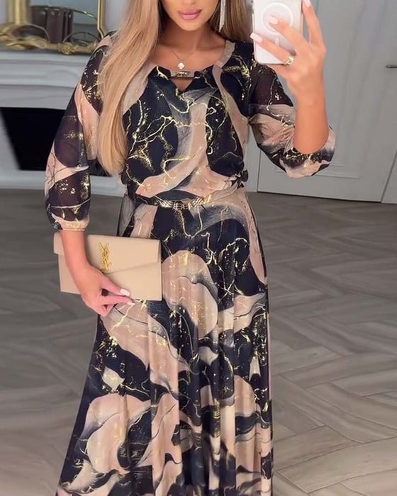 Celia | PRINTED CHIFFON DRESS