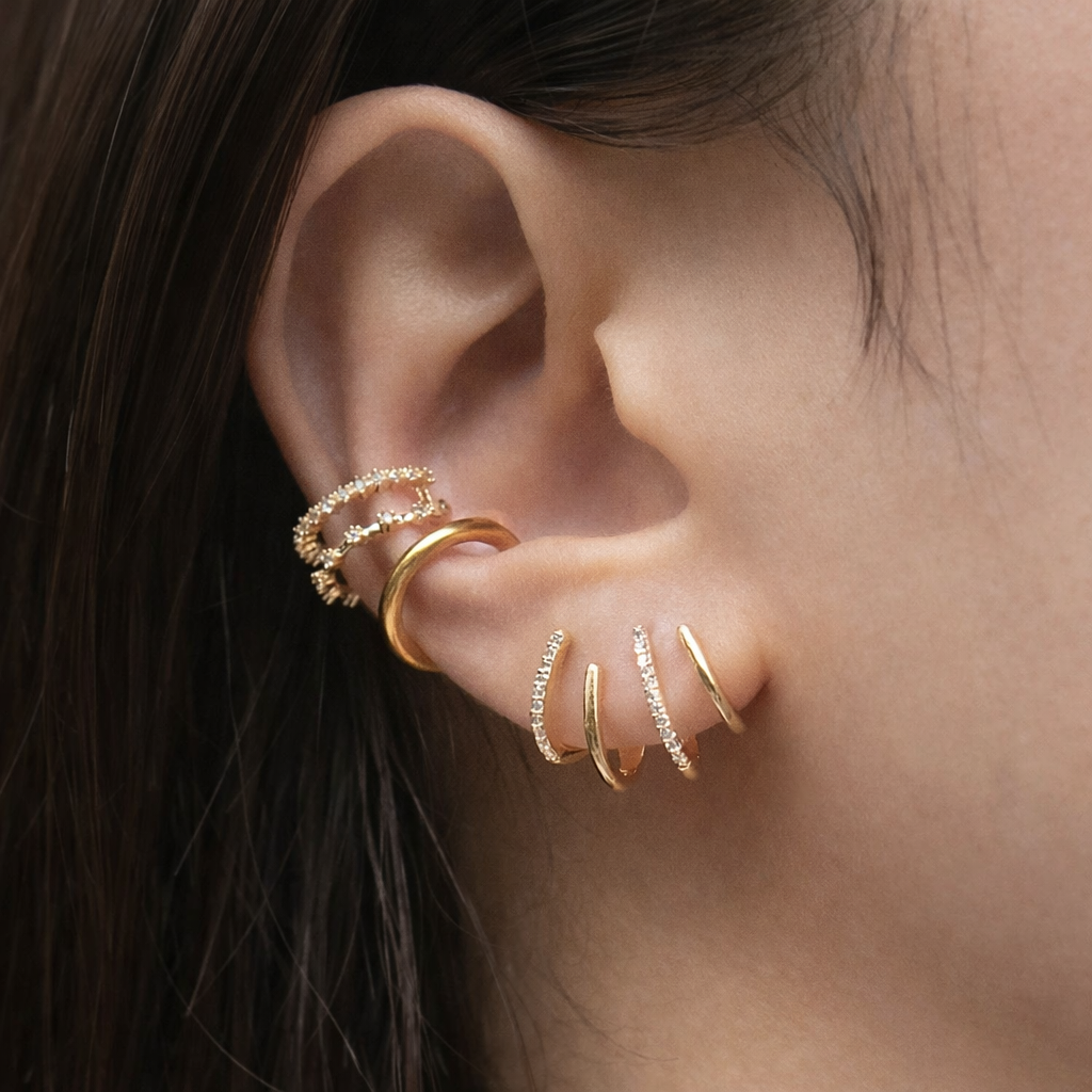 Giselle- Spiral Ear Cuff Earrings
