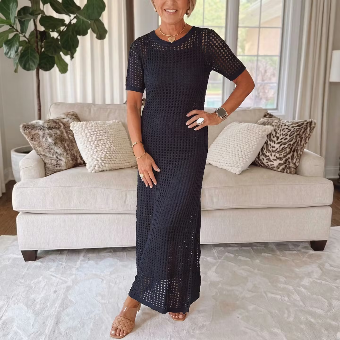 Brittany - Crochet Maxi Dress & Inner Dress Set