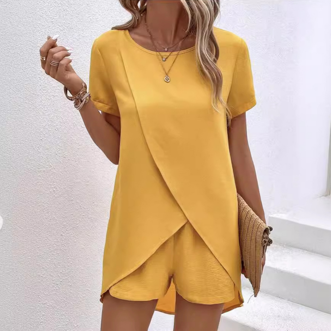 Brittany-Elegant Summer Co ord Lounge Set Lightweight Soft Fabric