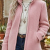 Carissa - Full-Zip Lambswool-Feel Stand Collar Jacket