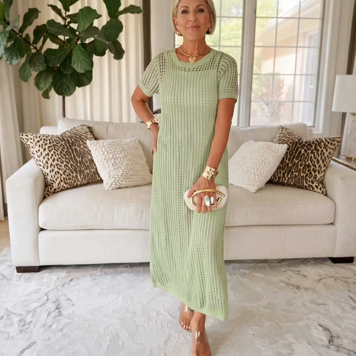 Brittany - Crochet Maxi Dress & Inner Dress Set