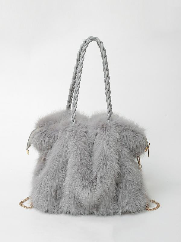 CHANEL™ - Versatile Plush Velvet Shoulder Tote Bag
