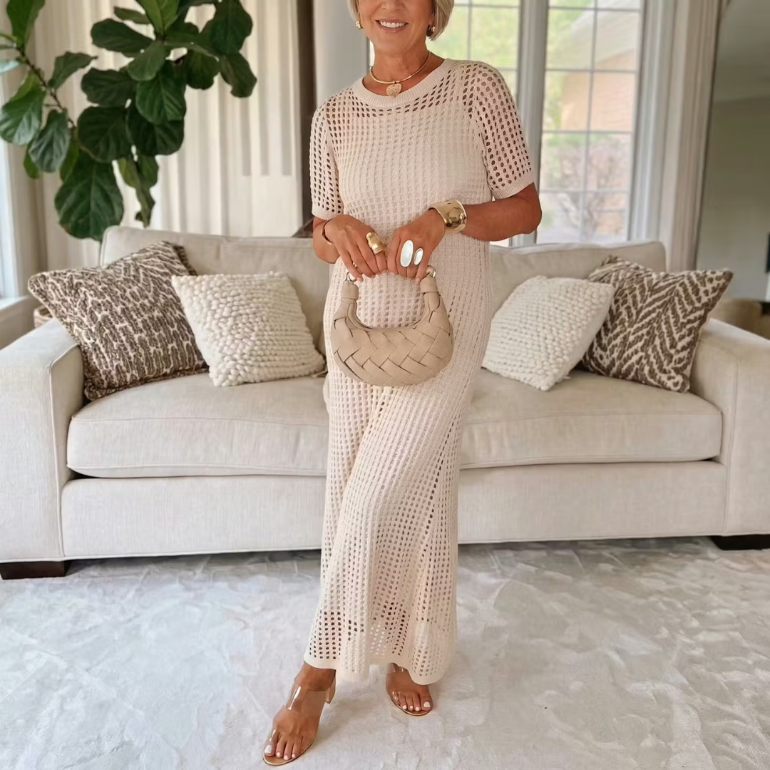 Brittany - Crochet Maxi Dress & Inner Dress Set