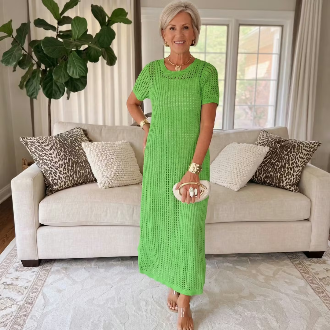 Brittany - Crochet Maxi Dress & Inner Dress Set