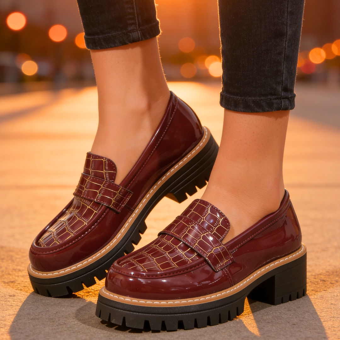 Harper Lane Gator Platform Loafers