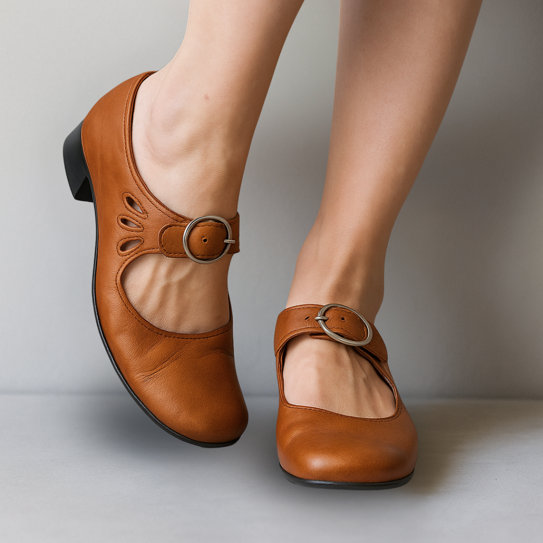 Elena — Orthopedic Leather Flats by Avelisse Toronto