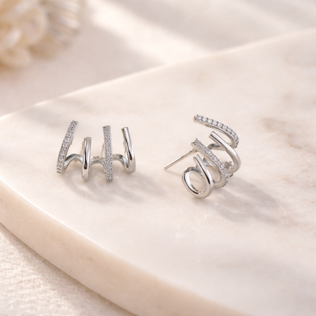 Giselle- Spiral Ear Cuff Earrings