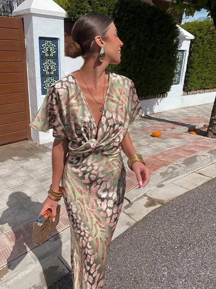 Cassy | Copper Midi Dress