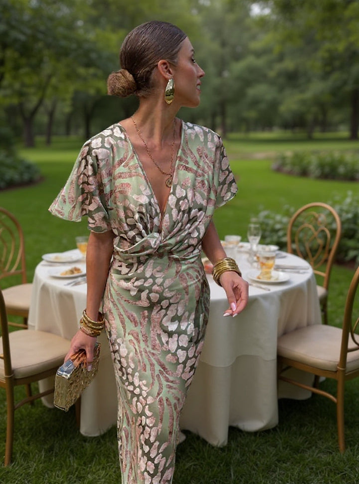 Cassy | Copper Midi Dress