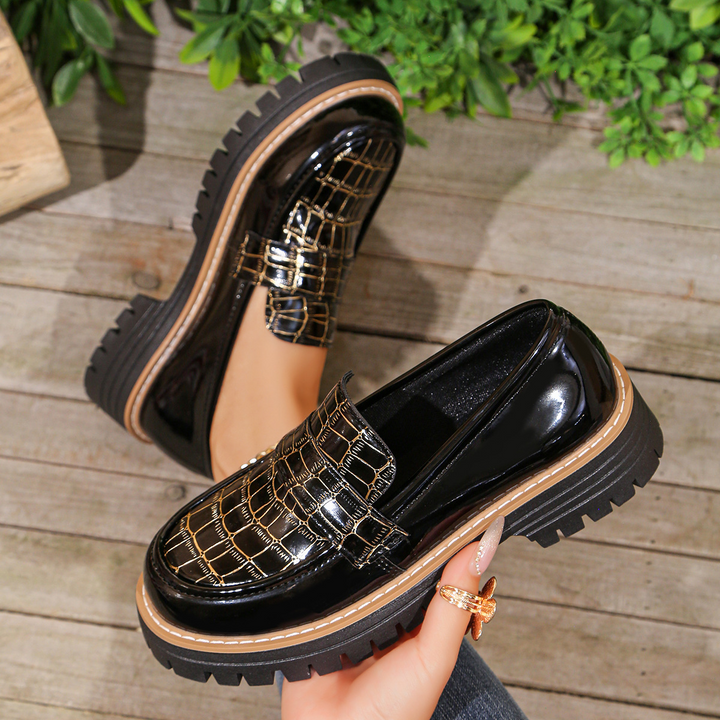 Harper Lane Gator Platform Loafers