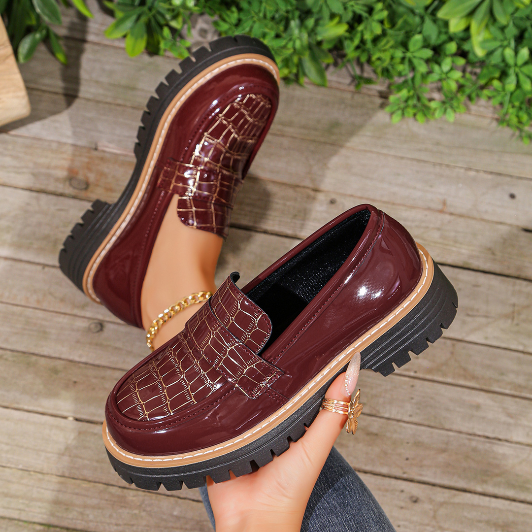 Harper Lane Gator Platform Loafers