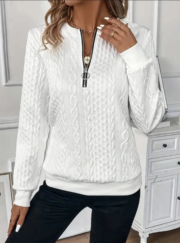 Angelica Zipper Sweatshirt – Stylish & Comfy