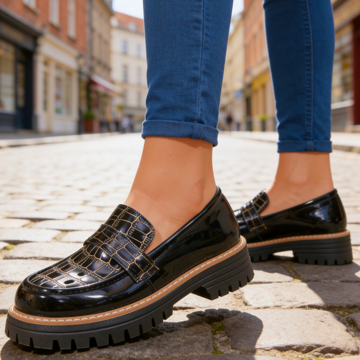 Harper Lane Gator Platform Loafers