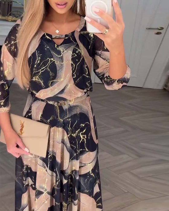 Celia | PRINTED CHIFFON DRESS