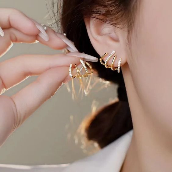 Giselle- Spiral Ear Cuff Earrings