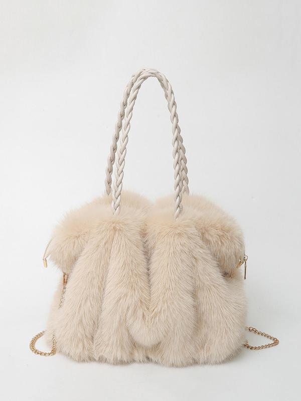 CHANEL™ - Versatile Plush Velvet Shoulder Tote Bag