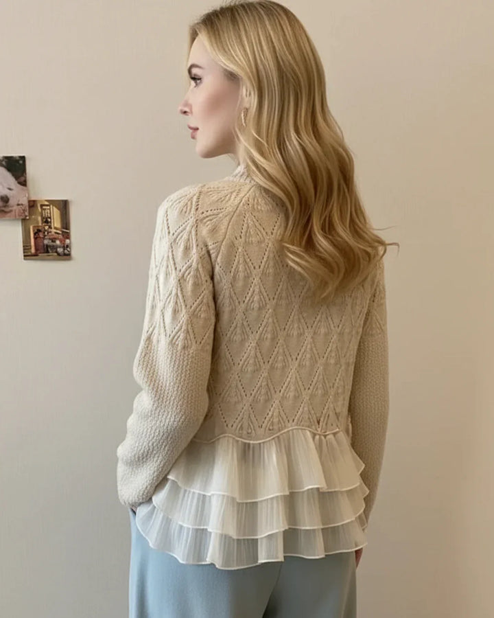 KARELY Ruffle Cardigan