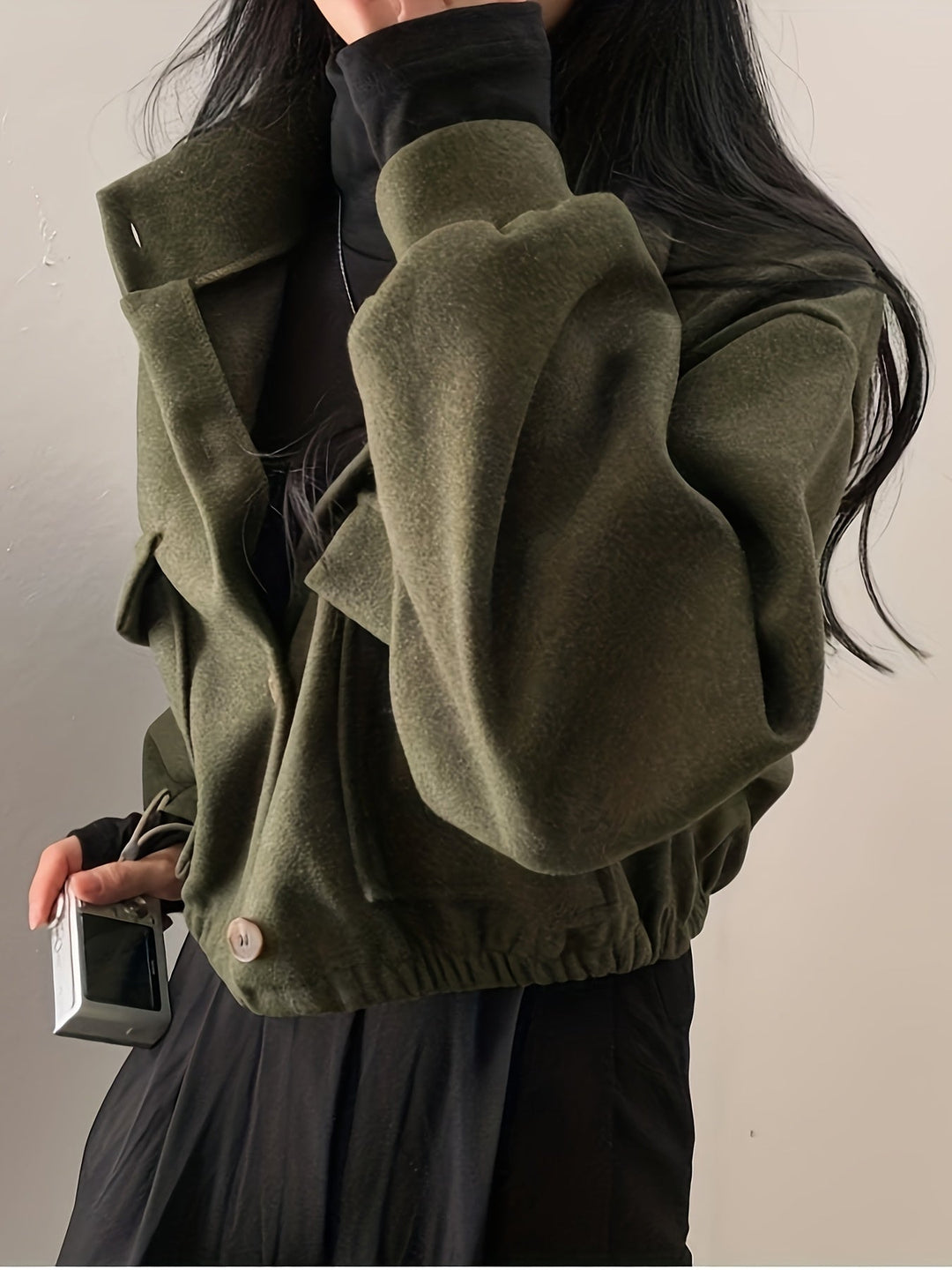 Stylish Cropped Utility Jacket