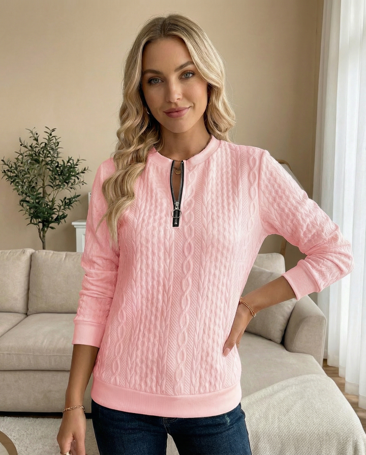 Angelica Zipper Sweatshirt – Stylish & Comfy